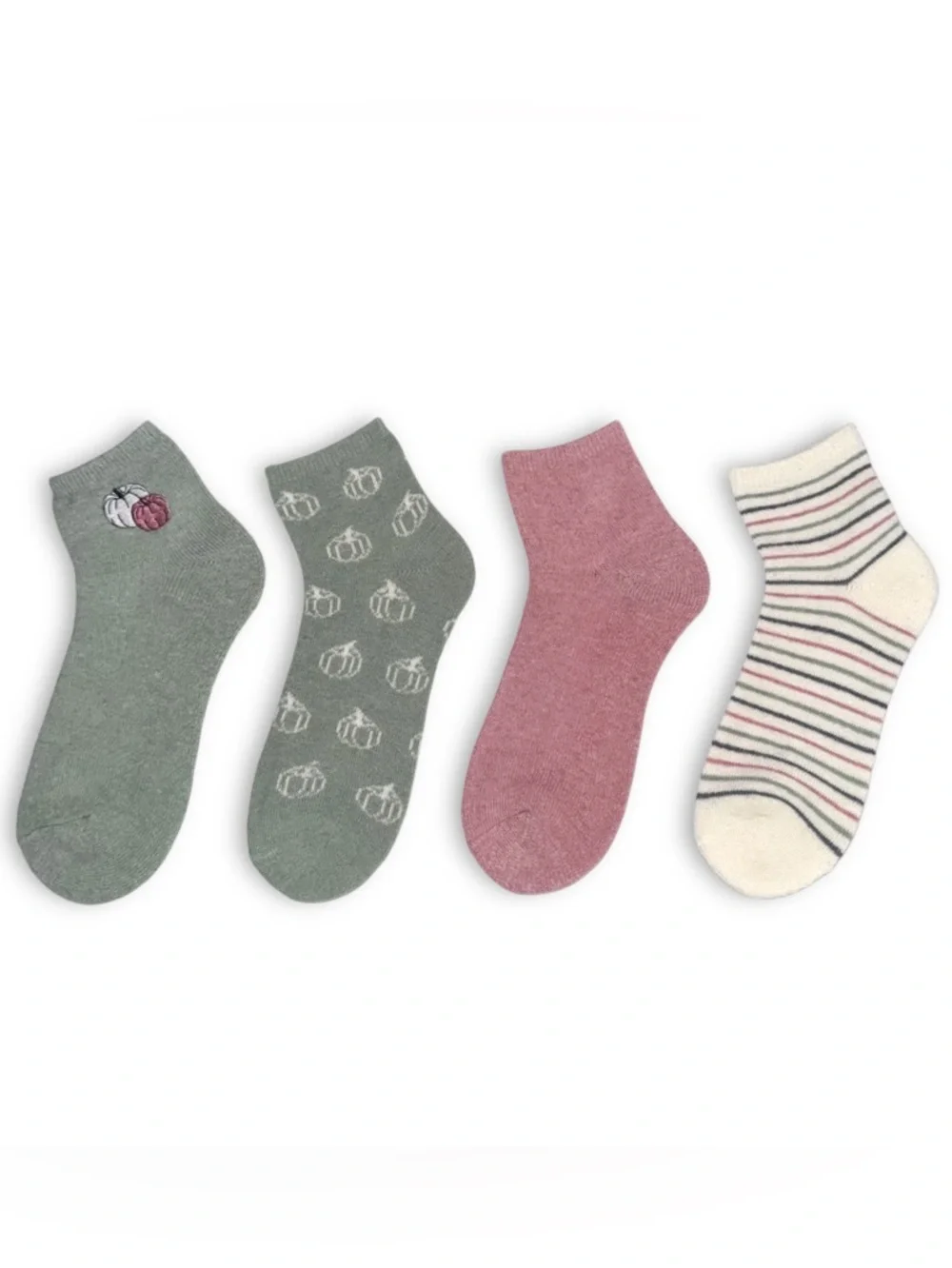 Born Outdoor Wool Blend Socks Quarter Crew Pumpkin Fall Pink Green NWT